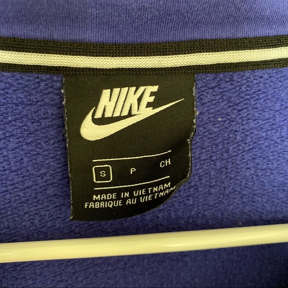 Nike Blue quarter zip sweatshirt with White Logo - Picture 4 of 4